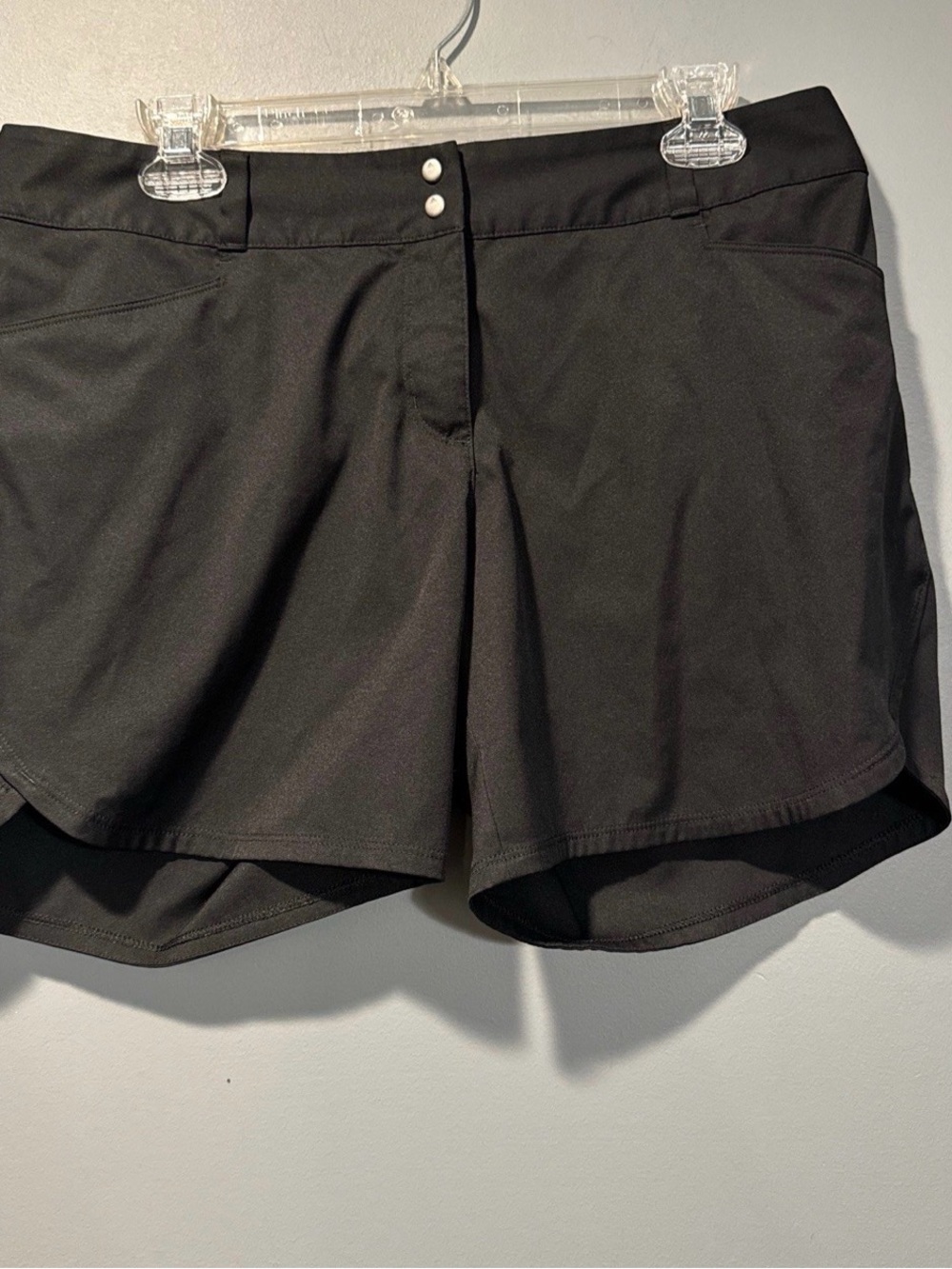 *adidas Black Athletic Skort with Front Button Detail